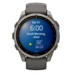 Garmin Fenix 9 47mm Titanium-Color Smartwatch w/ Built-In Flashlight, AMOLED Display, Pebble Gray Silicone Band 010-04762-00 - Additional Image 8