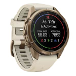 Garmin Fenix 9 Pro 43mm Autumn Gold Titanium Smartwatch w/ inReach, AMOLED Display, Cream-French Gray Silicone Band 010-04335-20 - Additional Image 2