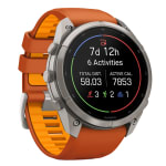 Garmin Fenix 9 Pro 51mm Titanium Smartwatch w/ Built-In Flashlight, AMOLED Display, Autumn Orange-Spark Orange Silicone Band 010-04337-05 - Additional Image 2