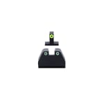 Ameriglo Optic Compatible Grn Trit w/LumiGreen Outline .378"F , Grn Trit w/White Outline .492"R Sight Set for S&W M&P (2.0 Core Dovetail) SW-333