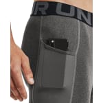 Under Armour Men's Heatgear Armour Carbon Heather/Black Long Shorts 1361602-09000 - Additional Image 7