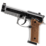 Beretta 92GTS Launch Edition 9mm 4.7" Bbl Stainless Steel/Black 10rd Pistol w/Walnut Grips J92XFMSDA20M1