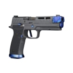 Sig Sauer P320 Nightshift 9mm 4.6" Threaded Bbl Black/Blue Handgun w/ Compensator, SIG-LOC Slide, 2x21rd Magazines 320SXGF-9-BXR3-COMP-BLUE - Additional Image 1