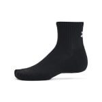 Under Armour Adult Unisex TC Black/White Quarter Socks 1386318-00100 - Additional Image 1
