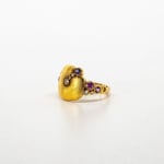 Alex Sepkus 18k, Sapphire and Diamond "Apple" Ring with 5 Pink/Purple Sapphire Mix (app. 0.53ct) and 7 Diamonds (0.11ct) R-112S