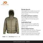 First Lite Men's Whitecloud Down Jacket Conifer XL MOWCJCNXL