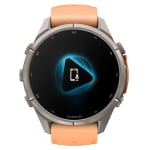 Garmin Fenix 9 Pro 43mm Titanium Smartwatch w/ inReach, AMOLED Display, Shell Pink-Autumn Orange Silicone Band 010-04335-00 - Additional Image 8