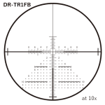 March F Shorty 1-10x24mm FFP DR-TR1FB Reticle 0.1MIL 6Level Illum Riflescope D10SV24FDIMLN-P-DR-TR1FB - Reticle Image 1