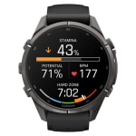 Garmin Fenix 9 Pro 43mm Carbon Gray DLC Titanium Smartwatch w/ Built-In Flashlight, AMOLED Display, Black-Pebble Gray Silicone Band 010-04335-15 - Additional Image 3