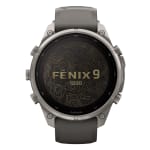 Garmin Fenix 9 Pro 51mm Titanium Smartwatch w/ Solar Display, Pebble Gray-Silver Gray Silicone Band 010-04339-05 - Additional Image 1