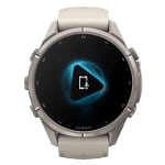 Garmin Fenix 9 Pro 43mm Titanium Smartwatch w/ inReach, AMOLED Display, Fog Gray-Dark Sandstone Silicone Band 010-04335-80 - Additional Image 8