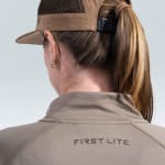 First Lite Women's Approach Quarter Zip Walnut WBAQZWN - Additional Image 7