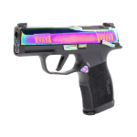 Sig Sauer P365X Rainbow 9mm 3.1" Bbl Optic Ready Manual Safety Pistol w/(2) 12rd Mags, XRAY3 & Rainbow Titanium Slide 365X-9-RBT-MS