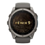 Garmin Fenix 9 51mm Titanium-Color Smartwatch w/ Built-In Flashlight, AMOLED Display, Pebble Gray Silicone Band 010-04763-00 - Additional Image 1