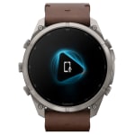 Garmin Fenix 9 Pro 51mm Titanium Smartwatch w/inReach Premium,AMOLED Display, Walnut Leather Band & Pebble Gray-Silver Gray Silicone Band 010-04337-40 - Additional Image 8