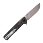 Tekto F1 Alpha Silver D2 Blade Forged Carbon Handle Silver Accents Fine Edge Folding Knife F1R-CCBK-D2SI1-A4 - Additional Image 1
