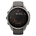 Garmin Fenix 9 Pro 51mm Titanium Smartwatch w/ Solar Display, Pebble Gray-Silver Gray Silicone Band 010-04339-05 - Additional Image 4
