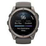 Garmin Fenix 9 51mm Titanium-Color Smartwatch w/ Built-In Flashlight, AMOLED Display, Pebble Gray Silicone Band 010-04763-00 - Additional Image 9