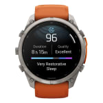 Garmin Fenix 9 Pro 51mm Titanium Smartwatch w/ Built-In Flashlight, AMOLED Display, Autumn Orange-Spark Orange Silicone Band 010-04337-05 - Additional Image 9