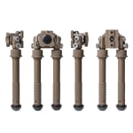 Atlas PSR Cerakoted No-Clamp AluminumBipod w/ (2) 10-32x3/8" Screws, 5-9.4" Height, 30 Degree Pan & Cant, 11.4 Ounces BT46-NC-FDE - Additional Image 3