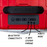Turtlebox GameDay Series 2.0 Original Outdoor Bluetooth Speaker w/ Party Mode, Waterproof, 25hr Battery, Red/Black TB-ORIG-G3-RED-WHT-BLK-2 - Additional Image 4