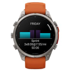 Garmin Fenix 9 Pro 47mm Titanium Smartwatch w/ Built-In Flashlight, AMOLED Display, Autumn Orange-Spark Orange Silicone Band 010-04336-05 - Additional Image 7