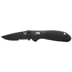 Benchmade Pardue Mini Griptilian AXIS Stud Serrated Drop-Point Black Grivory Knife 556SBK-S30V