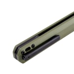 Tekto F2 Bravo Black D2 Blade OD Green G10 Handle Black Titanium Accents Fine Edge Folding Knife F2R-G1OD-D2BK1-A1 - Additional Image 4