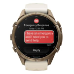 Garmin Fenix 9 Pro 43mm Autumn Gold Titanium Smartwatch w/ inReach, AMOLED Display, Cream-French Gray Silicone Band 010-04335-20 - Additional Image 6