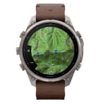 Garmin Fenix 9 Pro 47mm Titanium Smartwatch w/inReach Premium,AMOLED Display, Walnut Leather Band & Pebble Gray-Silver Gray Silicone Band 010-04336-40 - Additional Image 9