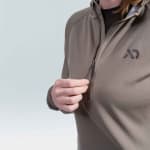 First Lite Women's Approach Quarter Zip Walnut WBAQZWN - Additional Image 6