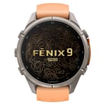 Garmin Fenix 9 Pro 43mm Titanium Smartwatch w/ Built-In Flashlight, AMOLED Display, Shell Pink-Autumn Orange Silicone Band 010-04335-05 - Additional Image 1