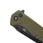 Tekto F3 Charlie Black D2 Blade OD Green G10 Handle Black Accents Drop Lock Fine Edge Folding Knife F3R-G1OD-D2BK1-A1 - Additional Image 3