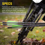 TenPoint Pro Elite 400 Select 20" Alpha-Nock HP .001" Yellow Carbon Arrows 6pk HEA-670.6 - Additional Image 5