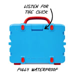 Turtlebox GameDay Series 2.0 Original Outdoor Bluetooth Speaker w/Party Mode, Waterproof, 25hr Battery, Powder Blue/Red TB-ORIG-G3-LTBLUE-RED-RED-2 - Additional Image 3
