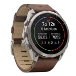 Garmin Fenix 9 Pro 51mm Titanium Smartwatch w/inReach Premium,AMOLED Display, Walnut Leather Band & Pebble Gray-Silver Gray Silicone Band 010-04337-40 - Additional Image 2