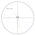 Vector Optics S6 1-6x24i SFP Illuminated Riflescope Kit w/30mm 1-Piece 1.93" Mount, Fiber Optic VIS-F1 Reticle, Honeycomb Shade OPSL133 - Reticle Image 2