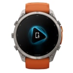 Garmin Fenix 9 Pro 51mm Titanium Smartwatch w/ Built-In Flashlight, AMOLED Display, Autumn Orange-Spark Orange Silicone Band 010-04337-05 - Additional Image 5