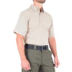 First Tactical Men's V2 Pro Performance Short Sleeve Shirt Khaki 112012-055 - Additional Image 5
