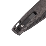 Tekto F3 Charlie Black D2 Blade Forged Carbon Handle Black Accents Drop Lock Fine Edge Folding Knife F3R-CCBK-D2BK1-A1 - Additional Image 5