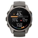 Garmin Fenix 9 43mm Titanium-Color Smartwatch w/ Built-In Flashlight, AMOLED Display, Pebble Gray Silicone Band 010-04761-10 - Additional Image 3