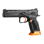 CZ-USA TS 3 Orange 9mm 5.2" Bbl Optics-Ready Steel Frame SAO Pistol w/ (1)x20rd Magazine & Manual Safety 91233 - Additional Image 1