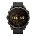 Garmin Fenix 9 47mm Carbon Gray DLC Titanium-Color Smartwatch w/ Built-In Flashlight, AMOLED Display, Black Silicone Band 010-04762-10 - Additional Image 1