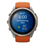 Garmin Fenix 9 Pro 51mm Titanium Smartwatch w/ Built-In Flashlight, AMOLED Display, Autumn Orange-Spark Orange Silicone Band 010-04337-05 - Additional Image 8