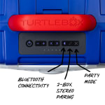 Turtlebox GameDay Series 2.0 Original Outdoor Bluetooth Speaker w/ Party Mode, Waterproof, 25hr Battery, Blue/Crimson TB-ORIG-G3-BLUE-WHT-RED-2 - Additional Image 4