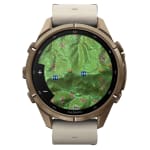 Garmin Fenix 9 Pro 43mm Autumn Gold Ti Smartwatch w/inReach Premium,AMOLED Display,Bone Leather Band&Cream-French Gray Silicone Band 010-04335-40 - Additional Image 9