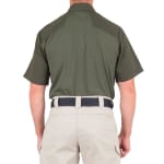 First Tactical Men's V2 Pro Performance Short Sleeve Shirt Olive Drab Green 112012-830 - Additional Image 3