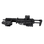B&T KH9-S 9x19mm 6" 1:10 Bbl Side Magazine Fed Tele Stock Black SBR w/(1) 25rd Mag, Flip-Up Sights, & Sling Bag PDW BT-440310-S-US-SBR