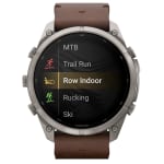 Garmin Fenix 9 Pro 51mm Titanium Smartwatch w/inReach Premium,AMOLED Display, Walnut Leather Band & Pebble Gray-Silver Gray Silicone Band 010-04337-40 - Additional Image 5