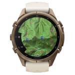 Garmin Fenix 9 Pro 43mm Autumn Gold Titanium Smartwatch w/ Built-In Flashlight, AMOLED Display, Cream-French Gray Silicone Band 010-04335-25 - Additional Image 6